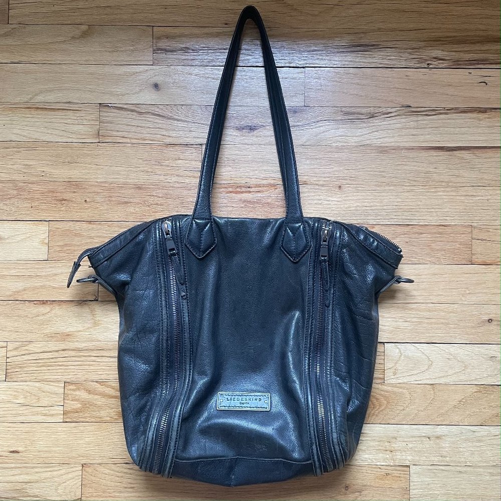 Liebeskind Berlin Black Leather Tote Bag